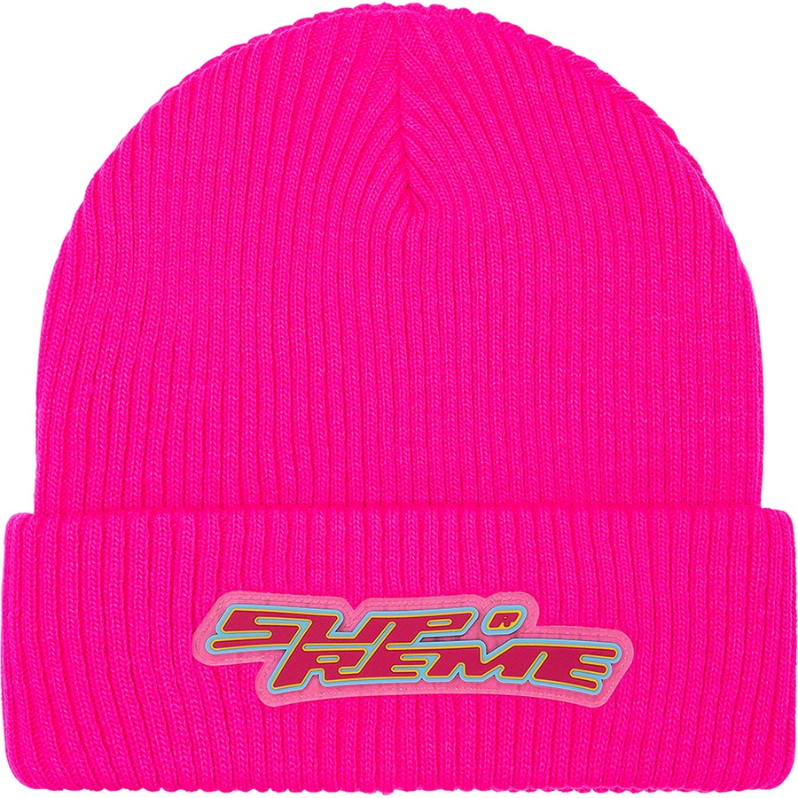 Details on Raised Logo Patch Beanie Pink from fall winter
                                                    2021 (Price is $38)