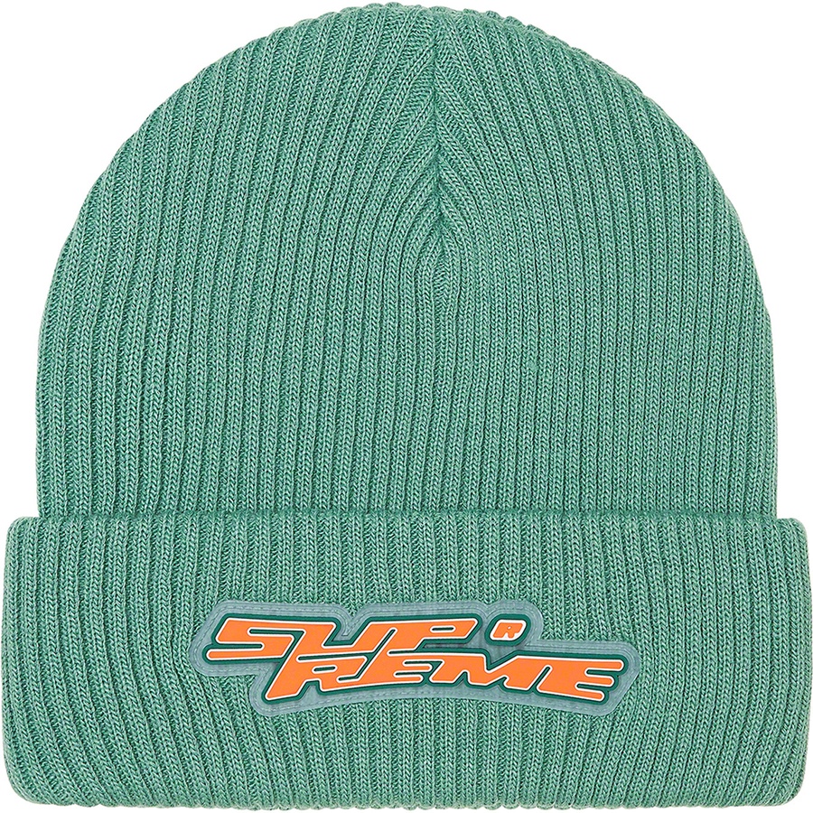 Details on Raised Logo Patch Beanie Sage from fall winter
                                                    2021 (Price is $38)