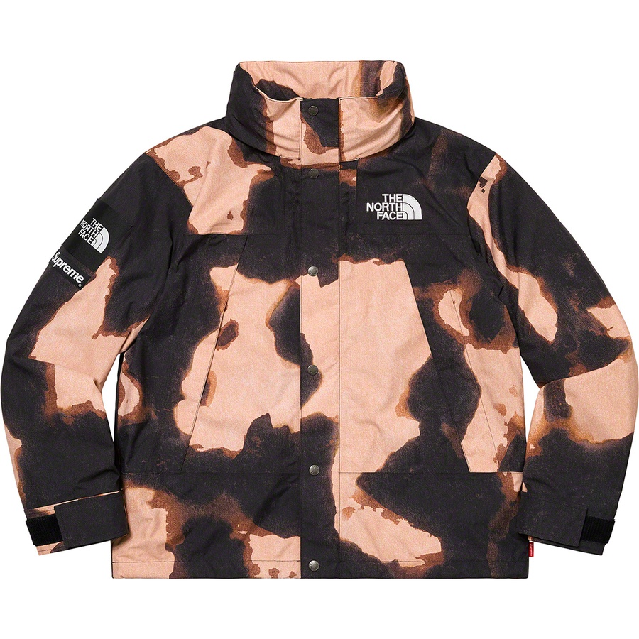 Details on Supreme The North Face Bleached Denim Print Mountain Jacket Black from fall winter
                                                    2021 (Price is $388)