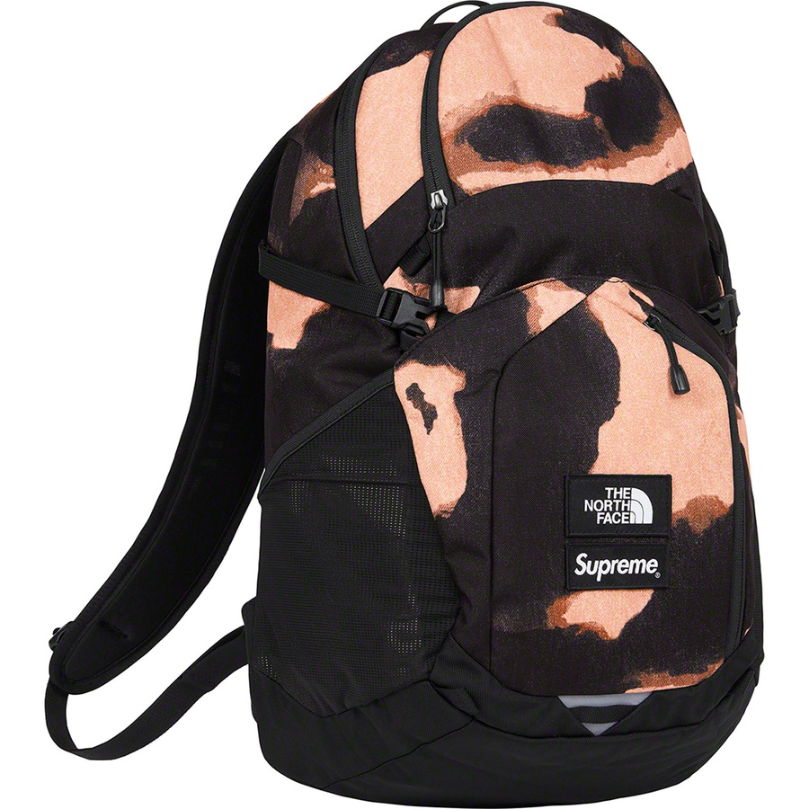 Details on Supreme The North Face Bleached Denim Print Pocono Backpack Black from fall winter
                                                    2021 (Price is $148)