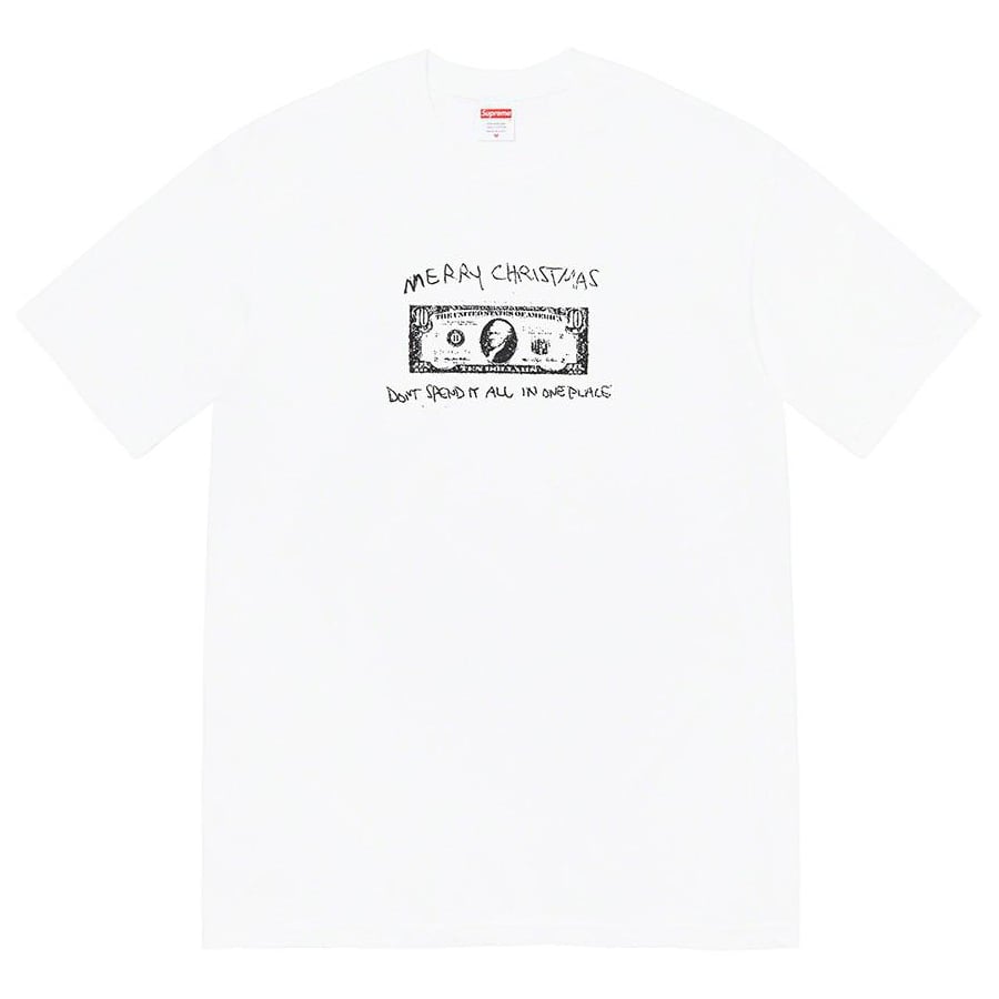 Supreme Spend It Tee released during fall winter 21 season