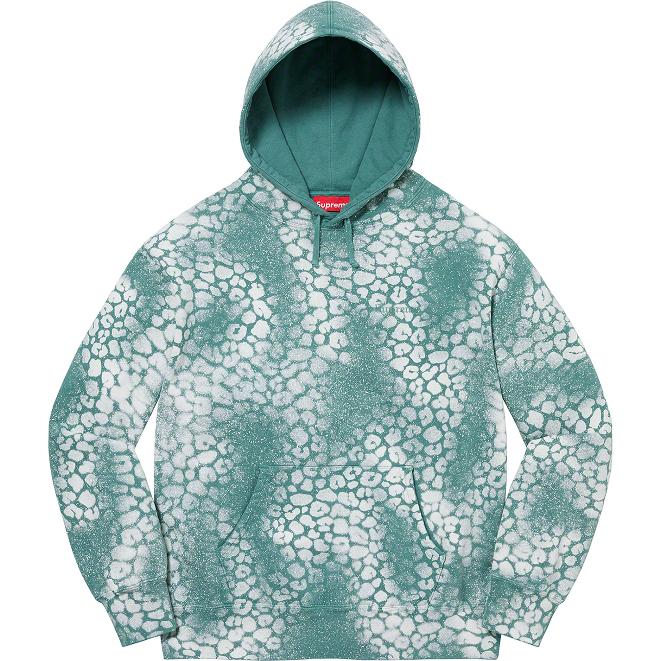 Bleached Leopard Hooded Sweatshirt - fall winter 2021 - Supreme
