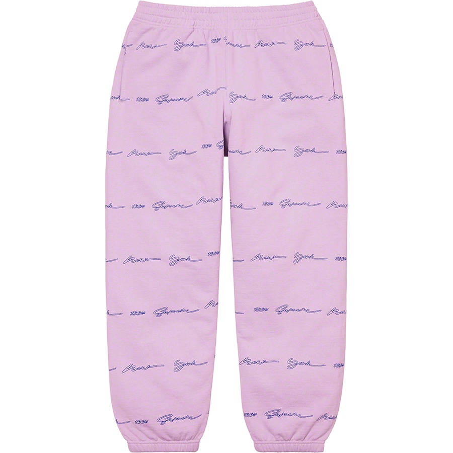 Details on Script Stripe Sweatpant Pale Purple from spring summer
                                                    2022 (Price is $158)
