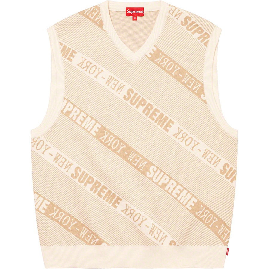 Details on Stripe Sweater Vest White from spring summer
                                                    2022 (Price is $128)