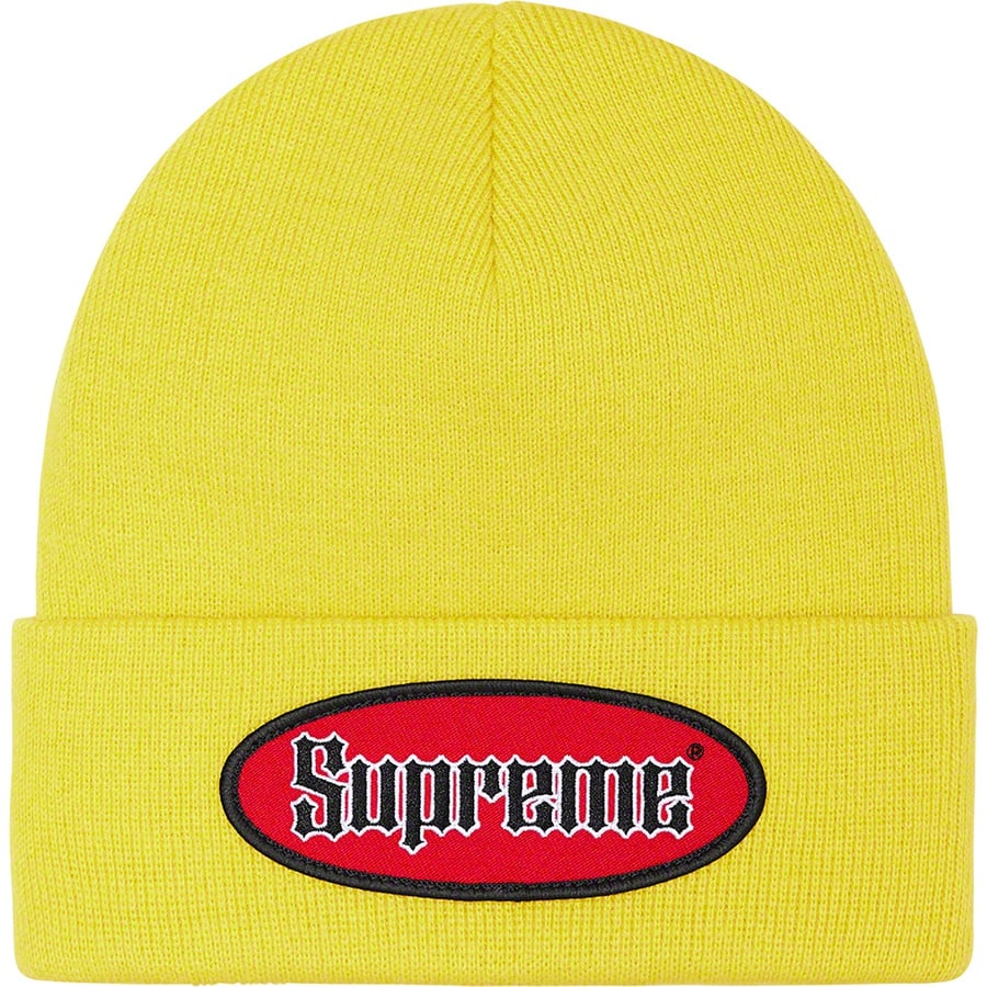 Details on Oval Patch Beanie Yellow from spring summer
                                                    2022 (Price is $38)
