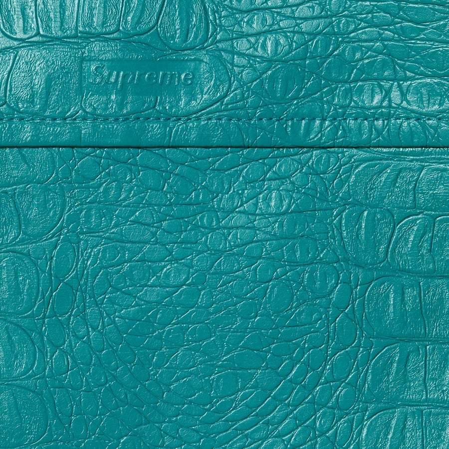 Details on Faux Croc Car Coat Teal from spring summer
                                                    2022 (Price is $288)