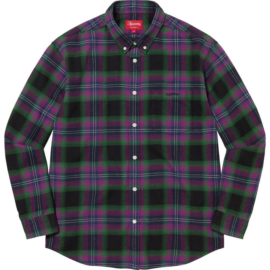 Details on Brushed Plaid Flannel Shirt Black from spring summer
                                                    2022 (Price is $138)
