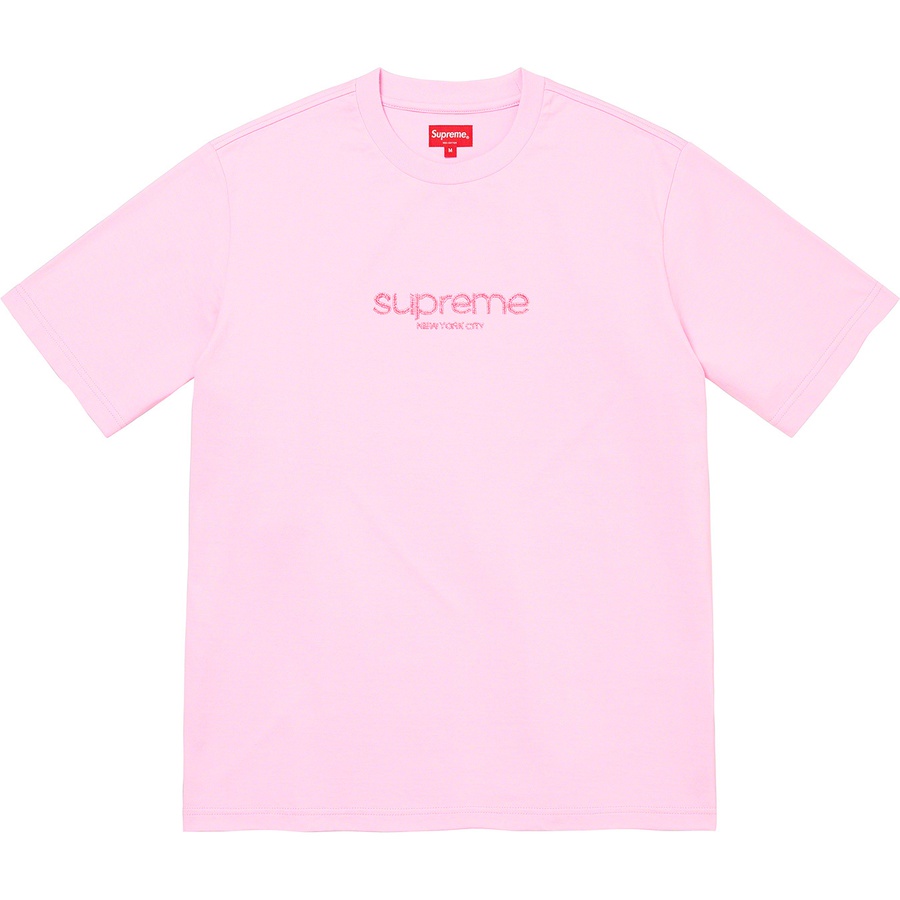 Details on Beaded Logo S S Top Pink from spring summer
                                                    2022 (Price is $88)