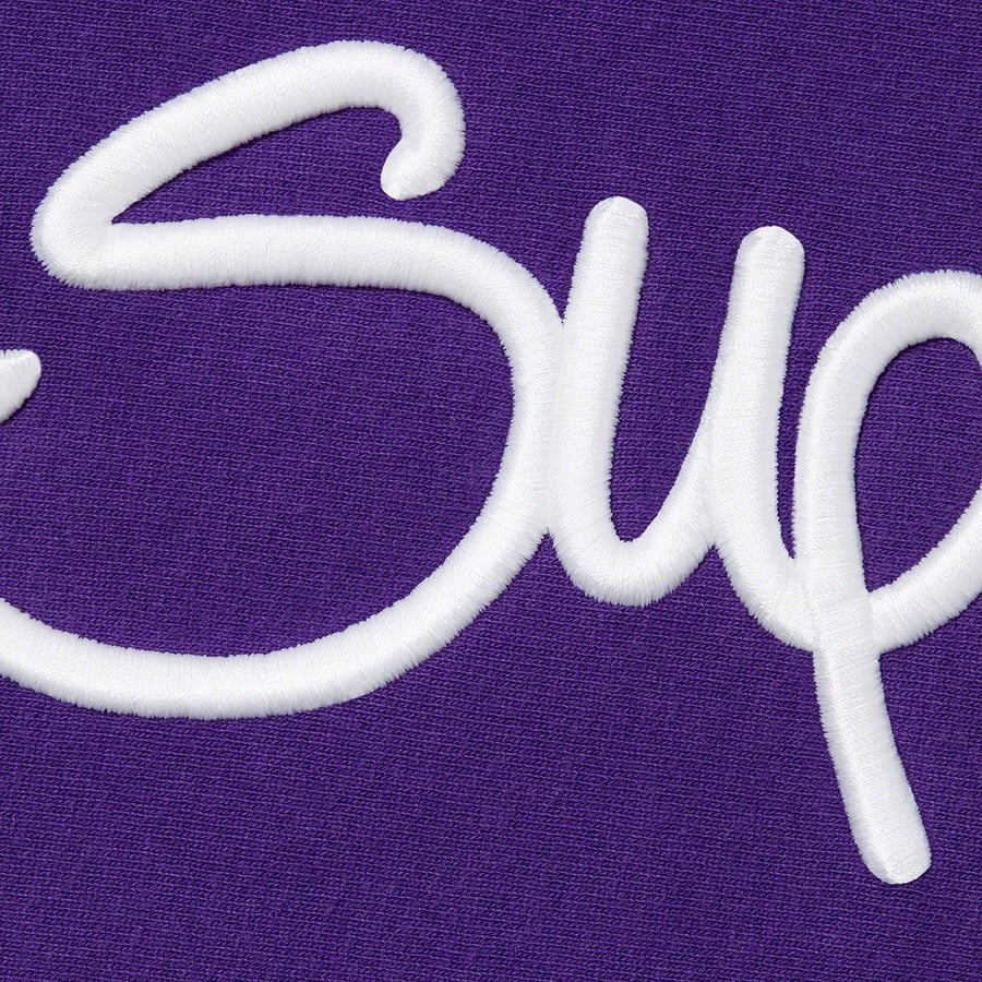 Details on Raised Handstyle Hooded Sweatshirt Purple from spring summer
                                                    2022 (Price is $158)