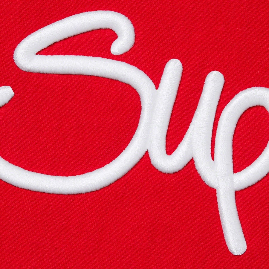 Details on Raised Handstyle Hooded Sweatshirt Red from spring summer
                                                    2022 (Price is $158)