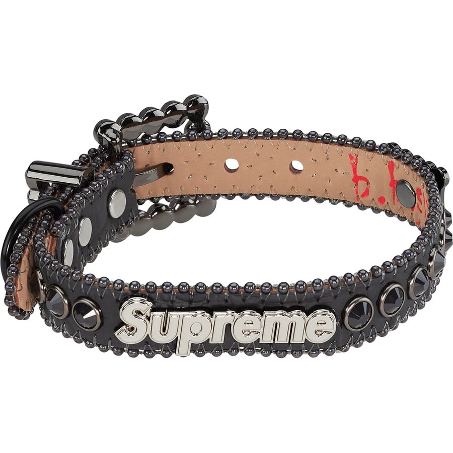 Details on Supreme B.B. Simon Studded Dog Collar Black from spring summer
                                                    2022 (Price is $110)