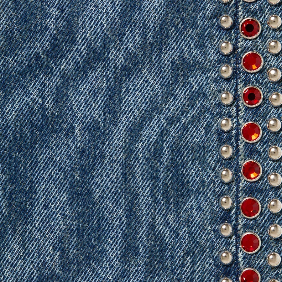 Details on Supreme B.B.Simon Studded Regular Jean Blue from spring summer
                                                    2022 (Price is $398)