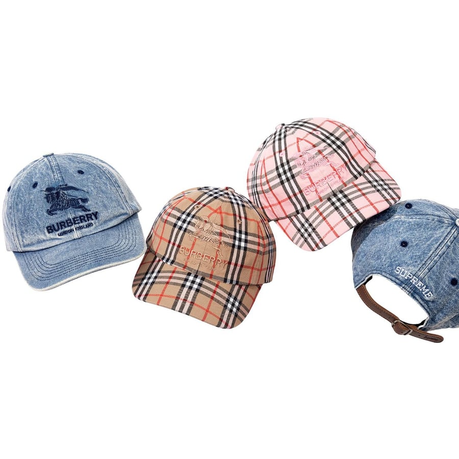 Details on Supreme Burberry Denim 6-Panel from spring summer
                                            2022 (Price is $88)