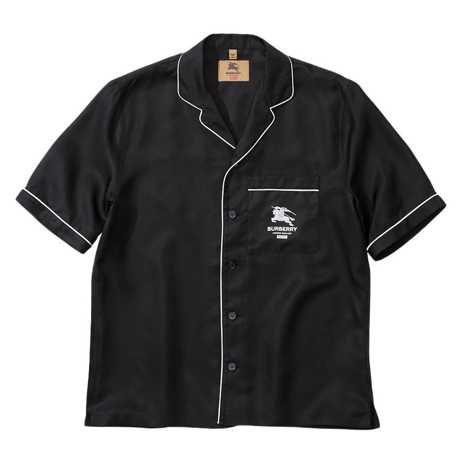 Details on *Burberry exclusive* Supreme Burberry Silk S S Pajama Shirt  from spring summer
                                                    2022