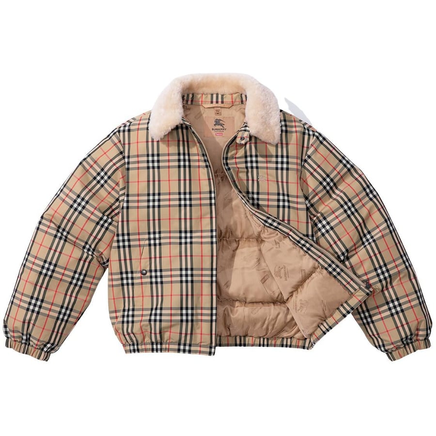 Burberry Ash Rose Check Cashmere Shearling Trimmed Puffer Jacket Thomas Bear  Charm - Yoogi's Closet