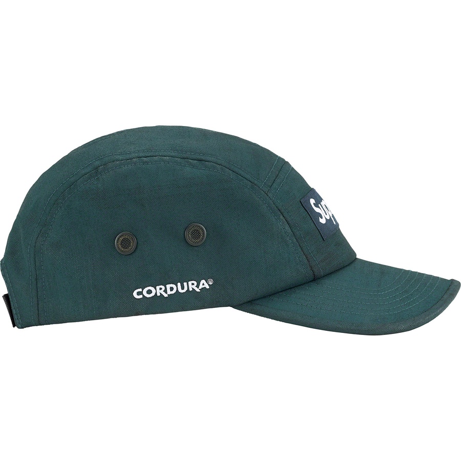 Details on Coated Cordura Camp Cap Teal from spring summer
                                                    2022 (Price is $54)