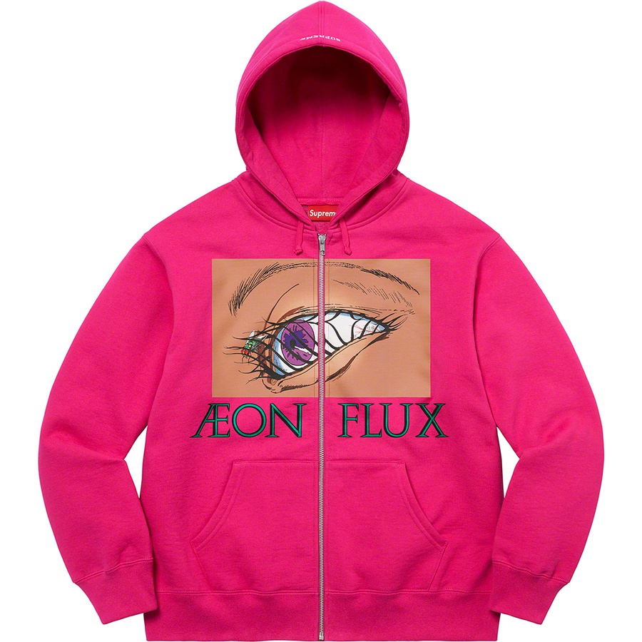 Details on Aeon Flux Zip Up Hooded Sweatshirt Fuchsia from spring summer
                                                    2022 (Price is $188)