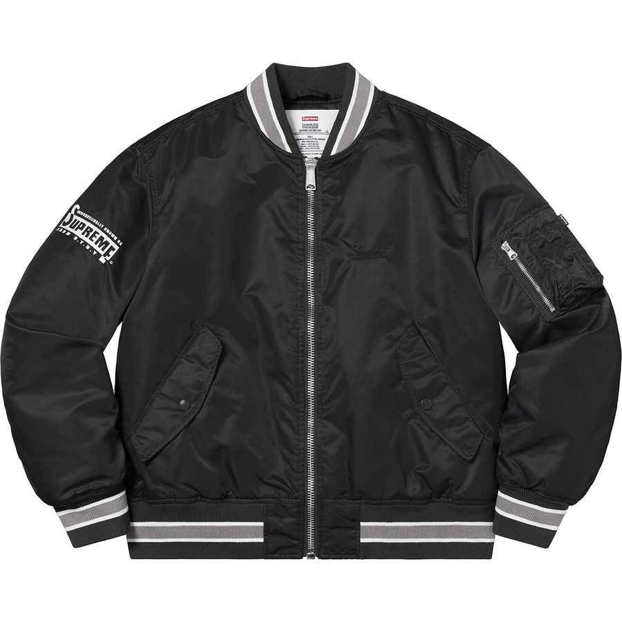 Details on Second To None MA-1 Jacket Black from spring summer
                                                    2022 (Price is $328)
