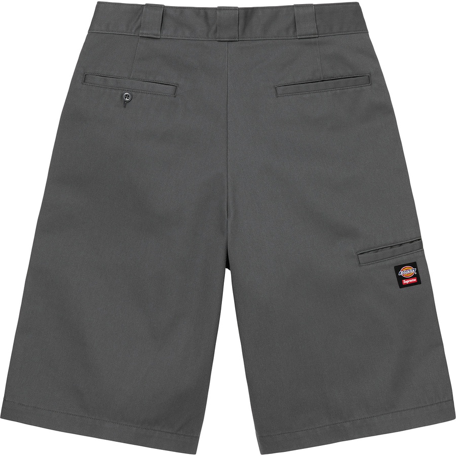 Details on Supreme Dickies Stripe 13” Loose Fit Work Short Charcoal from spring summer
                                                    2022 (Price is $98)