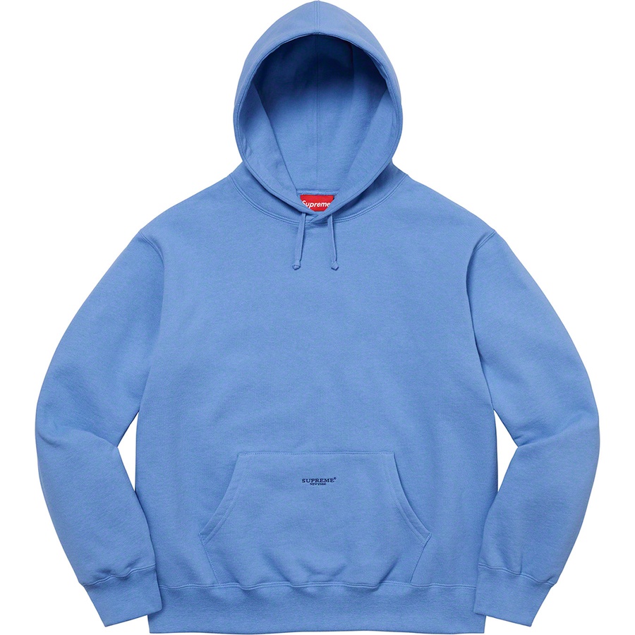 Details on Micro Logo Hooded Sweatshirt Light Blue from spring summer
                                                    2022 (Price is $158)