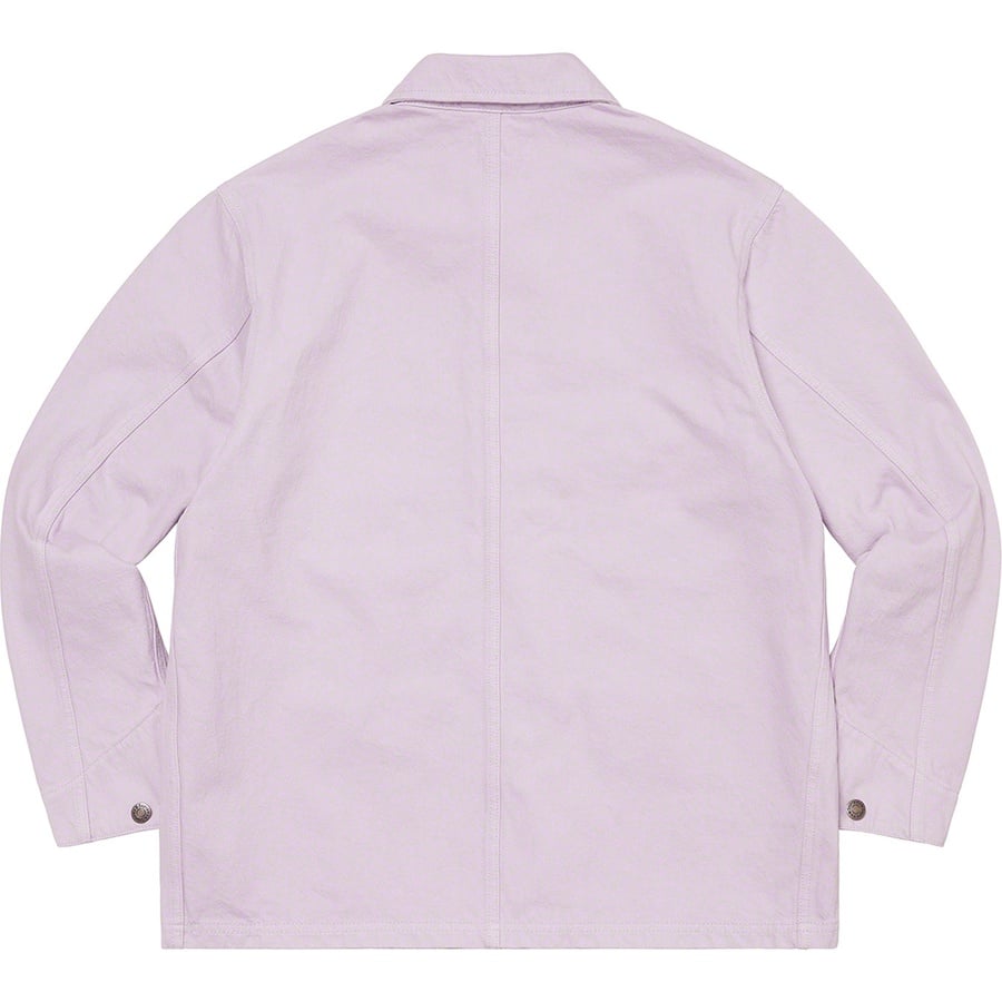 Details on Denim Chore Coat Lavender from spring summer
                                                    2022 (Price is $178)