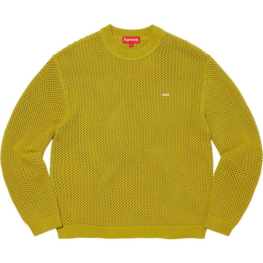Details on Open Knit Small Box Sweater Acid Green from spring summer
                                                    2022 (Price is $138)