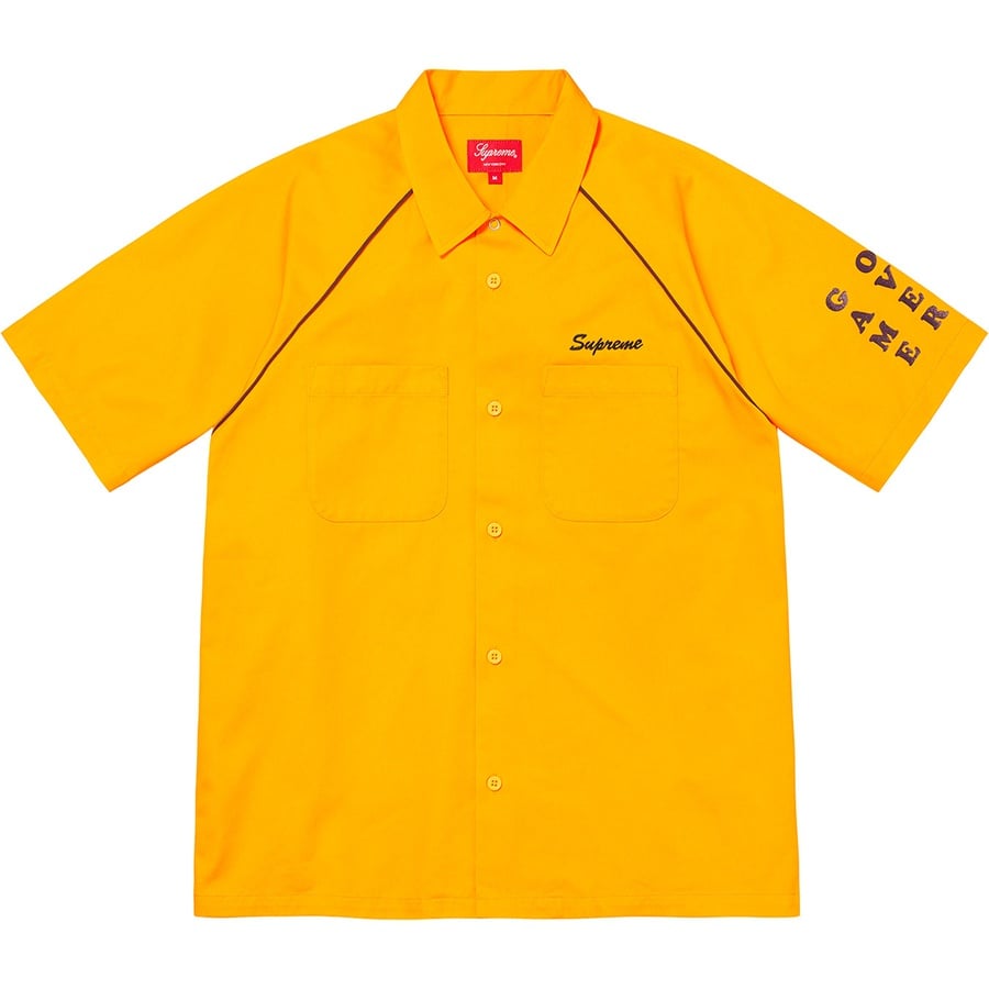 Details on Fuck Everything S S Work Shirt Yellow from spring summer
                                                    2022 (Price is $128)