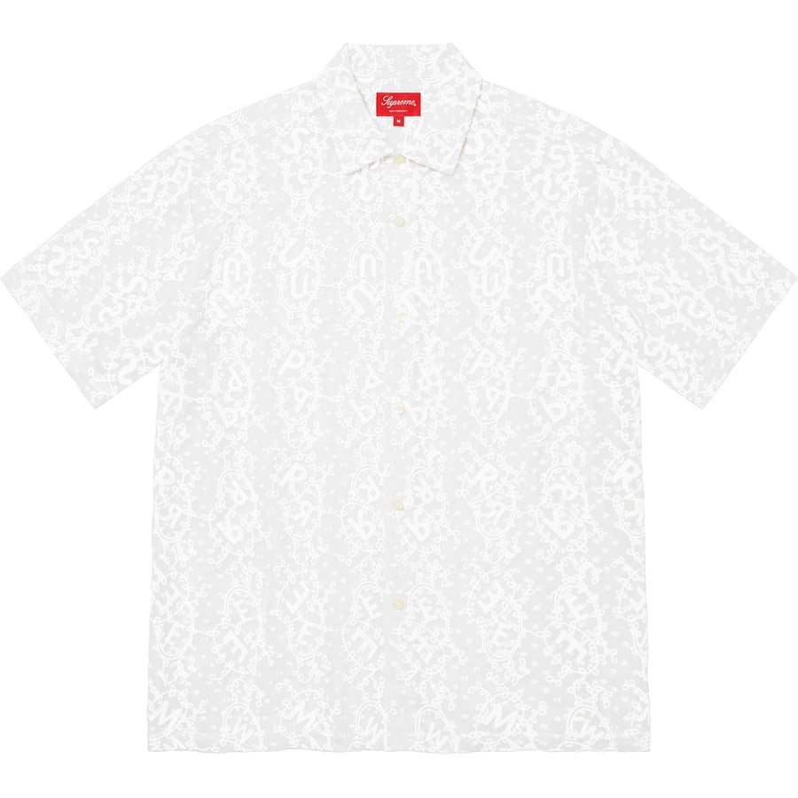 Details on Chainstitch Chiffon S S Shirt White from spring summer
                                                    2022 (Price is $138)