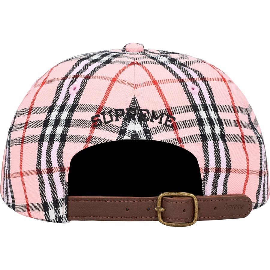 Details on Supreme Burberry Denim 6-Panel Pink from spring summer
                                                    2022 (Price is $88)