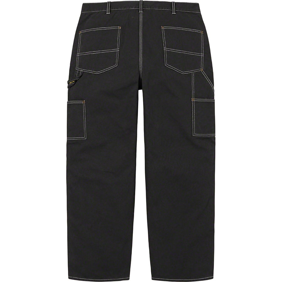 Details on Double Knee Canvas Painter Pant Black from spring summer
                                                    2022 (Price is $158)