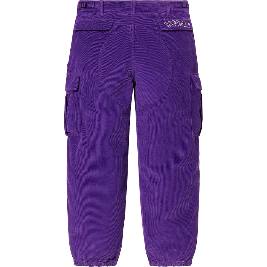 Details on Supreme Nike Arc Corduroy Cargo Pant Purple from spring summer
                                                    2022 (Price is $148)