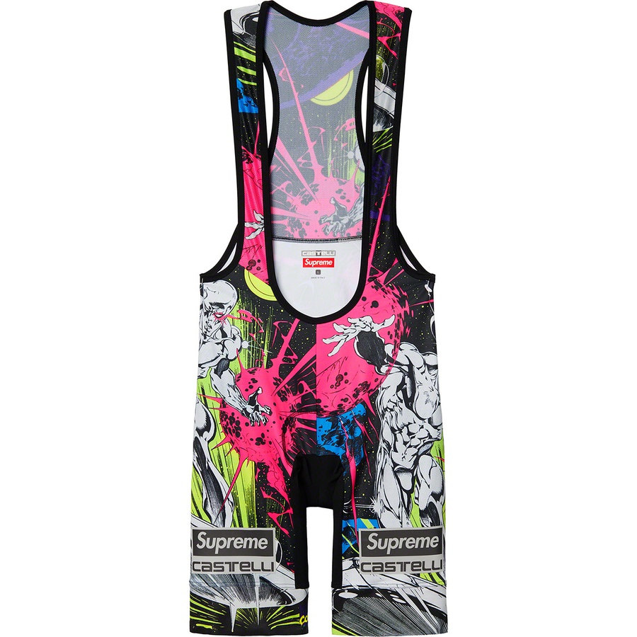 Details on Supreme Castelli Silver Surfer Cycling Bib Short Multicolor from spring summer
                                                    2022 (Price is $198)