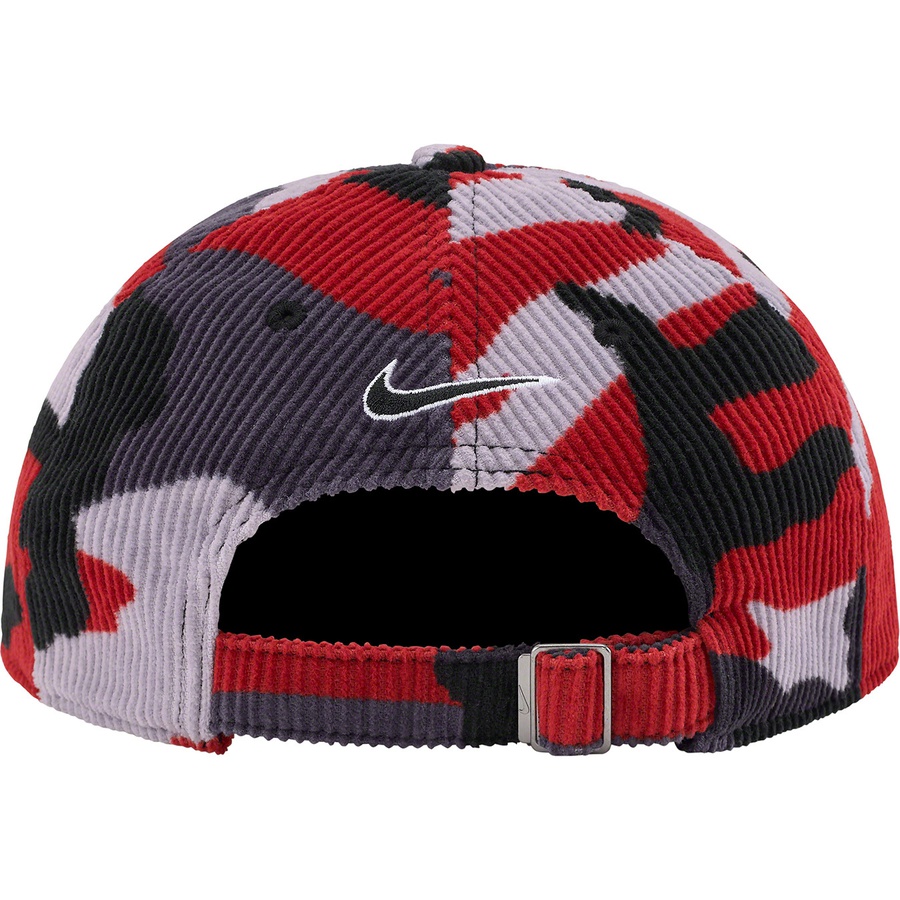Details on Supreme Nike Arc Corduroy 6-Panel Red Camo from spring summer
                                                    2022 (Price is $48)