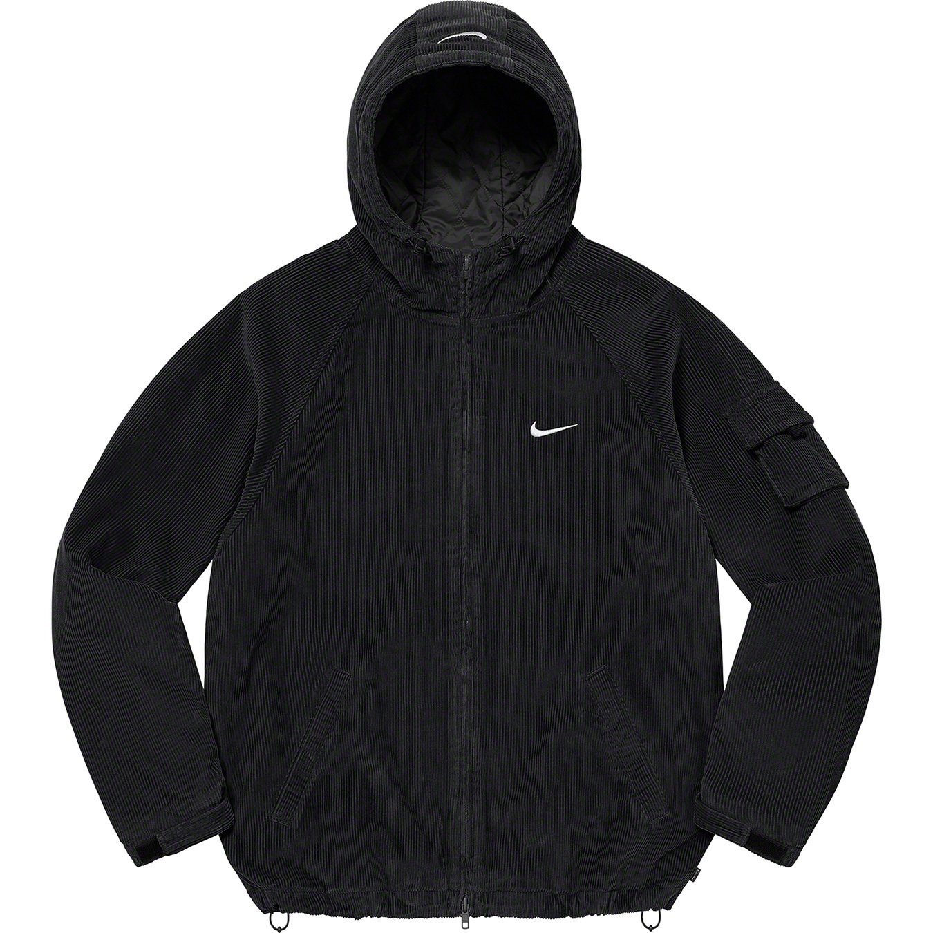 Size L - Supreme x Nike Arc Corduroy Hooded Jacket (Red Camo)(SS22