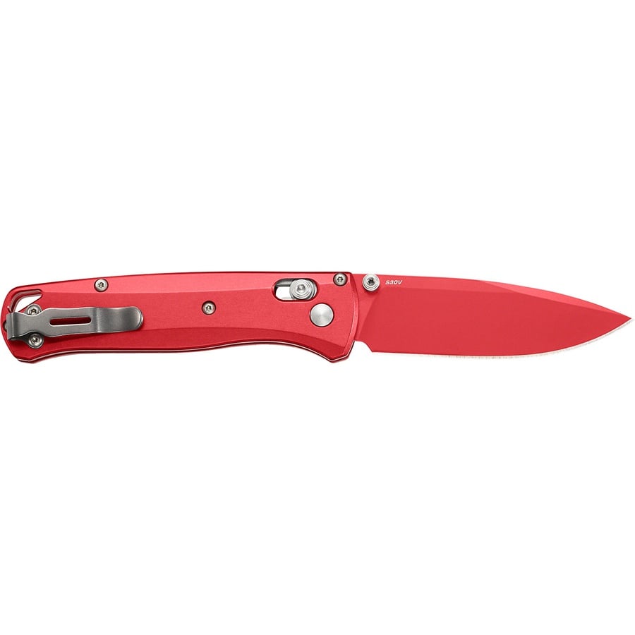 Details on Supreme Benchmade Bugout Knife Red from spring summer
                                                    2022 (Price is $298)