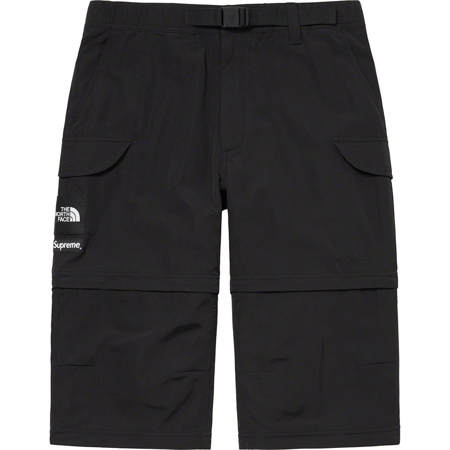 Details on Supreme The North Face Trekking Zip-Off Belted Pant Black from spring summer
                                                    2022 (Price is $198)