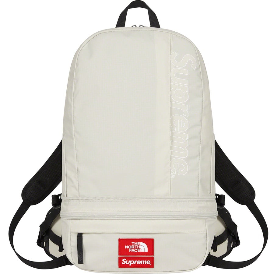 Details on Supreme The North Face Trekking Convertible Backpack + Waist Bag Stone from spring summer
                                                    2022 (Price is $168)