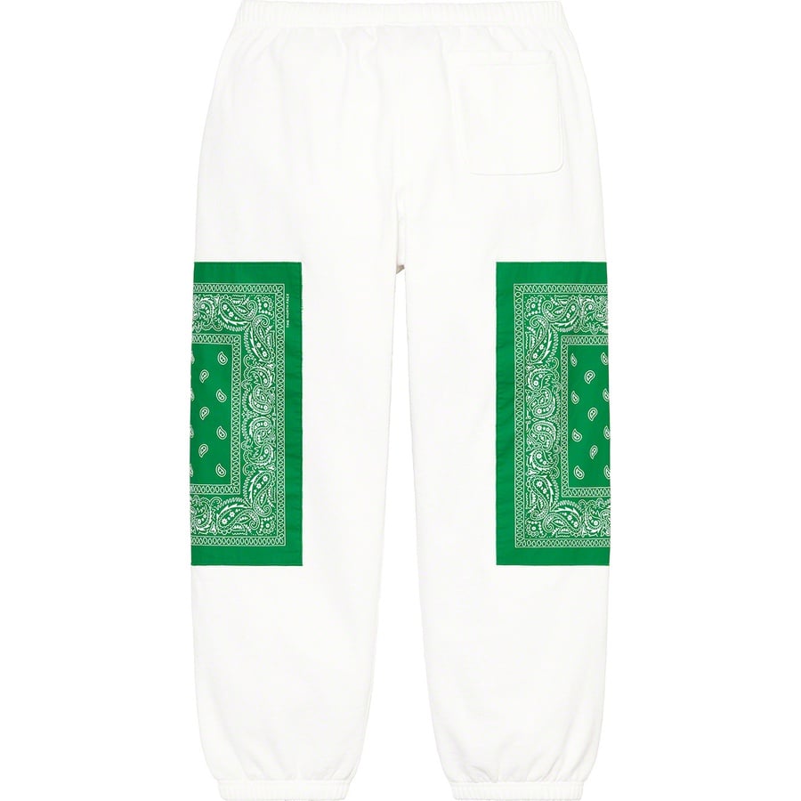 Details on Supreme The North Face Bandana Sweatpant White from spring summer
                                                    2022 (Price is $148)