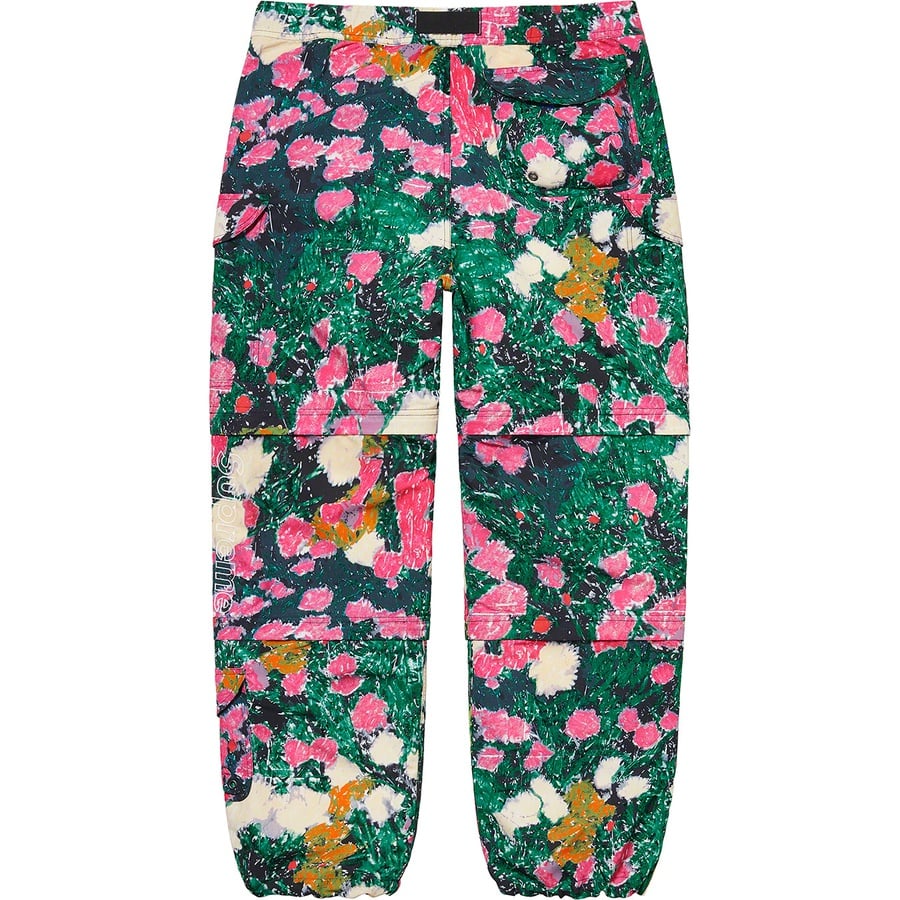 Details on Supreme The North Face Trekking Zip-Off Belted Pant Flowers from spring summer
                                                    2022 (Price is $198)