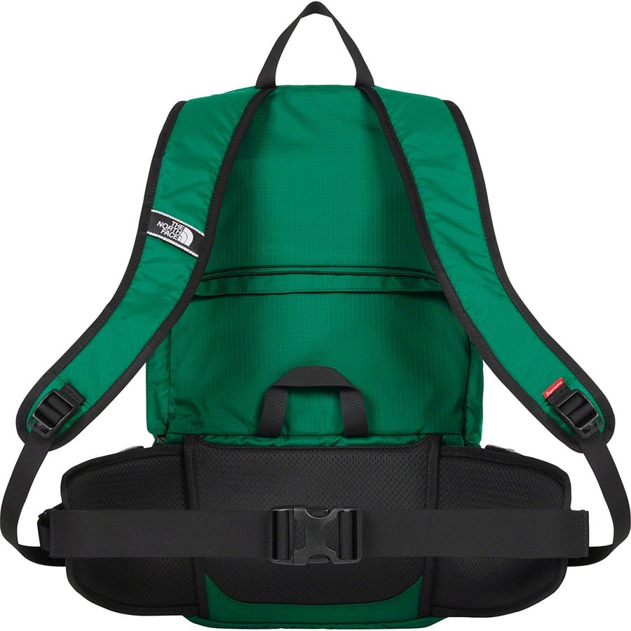 Details on Supreme The North Face Trekking Convertible Backpack + Waist Bag Dark Green from spring summer
                                                    2022 (Price is $168)