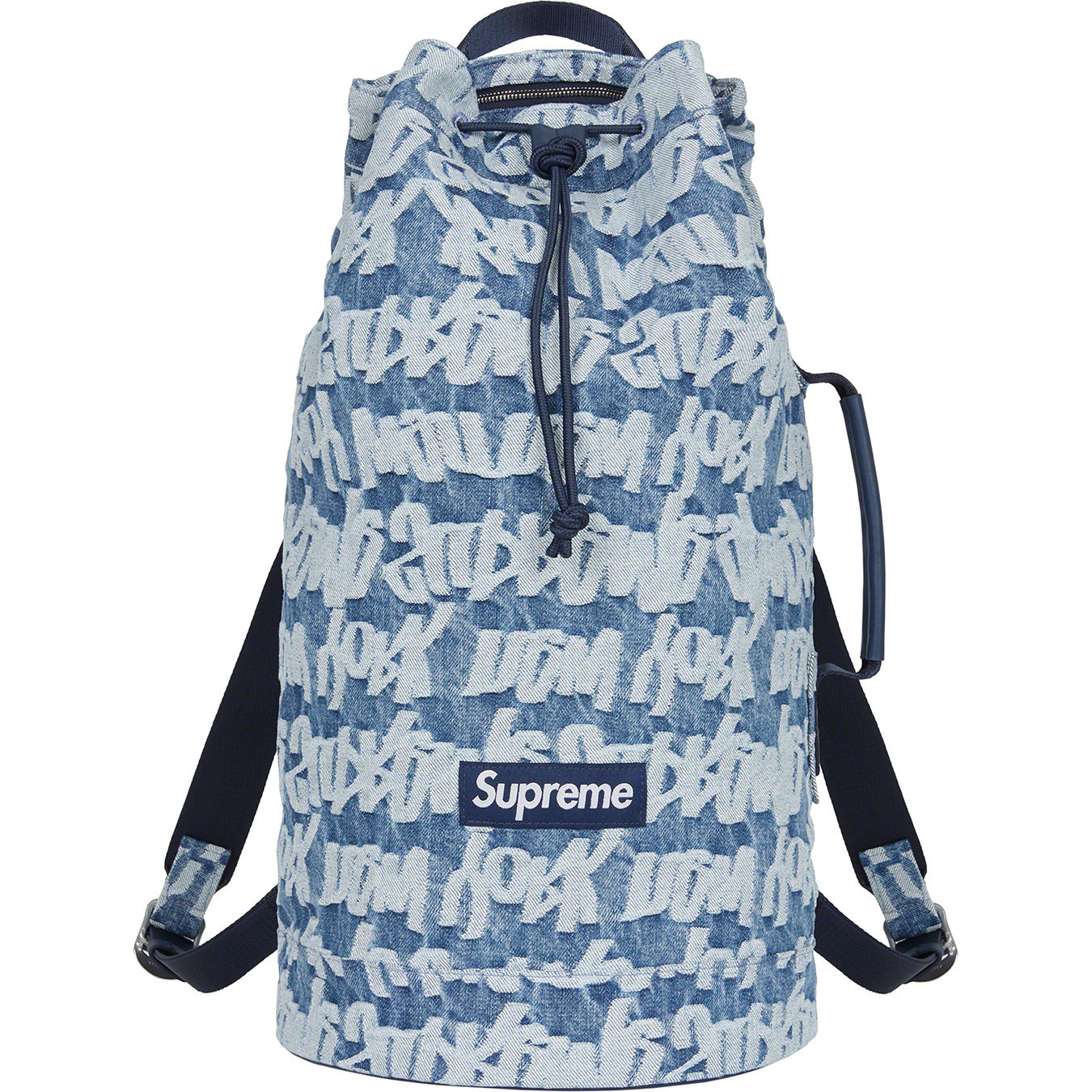 supreme fat tip jacquard denim backpack-