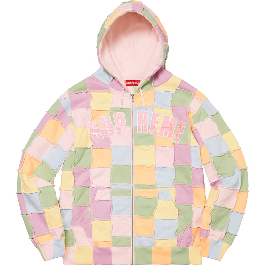 Details on Reverse Patchwork Zip Up Hooded Sweatshirt Multicolor from spring summer
                                                    2022 (Price is $188)