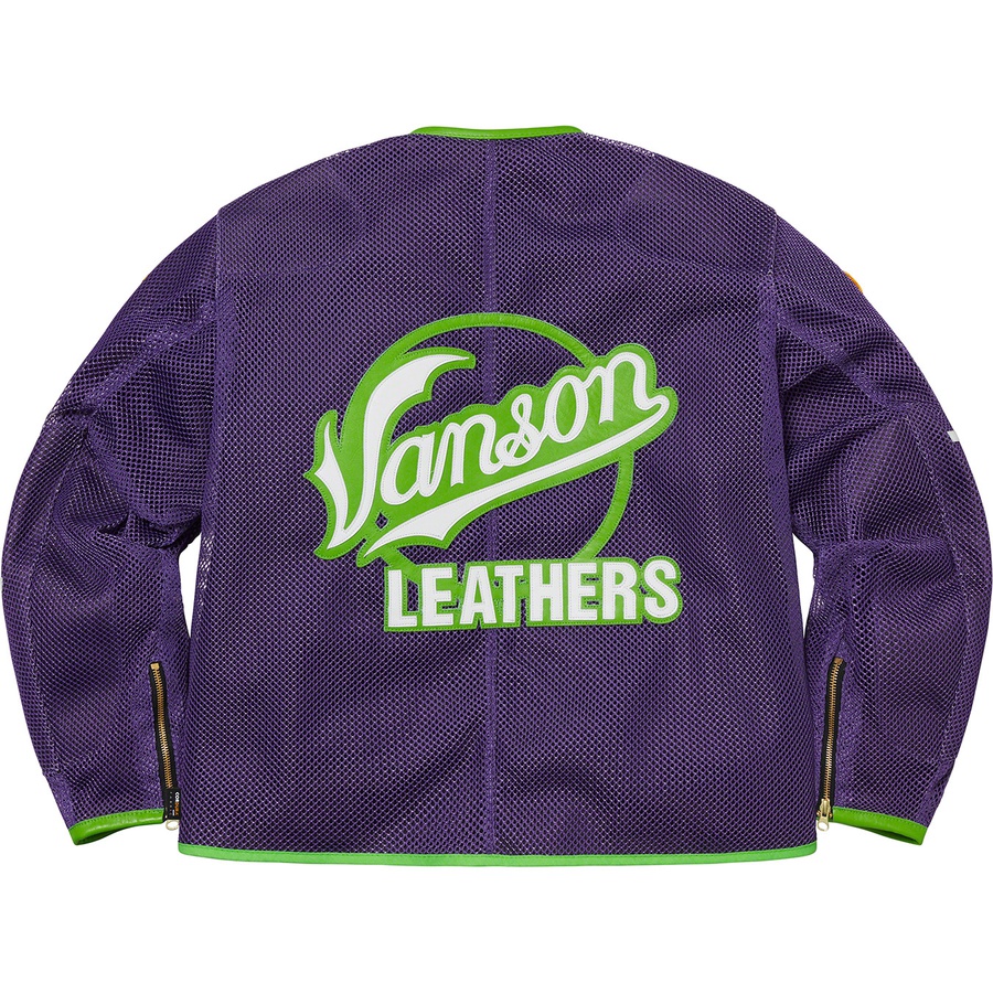 Details on Supreme Vanson Leathers Cordura Mesh Jacket Purple from spring summer
                                                    2022 (Price is $898)