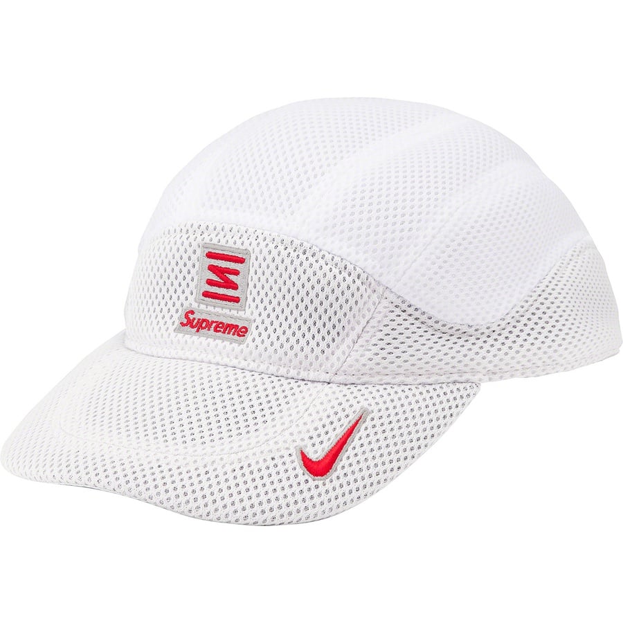 Details on Supreme Nike Shox Running Hat White from spring summer
                                                    2022 (Price is $48)