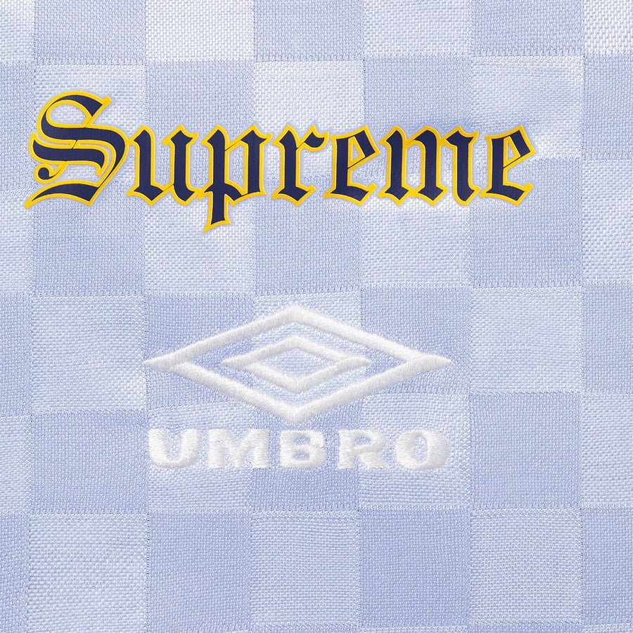 Details on Supreme Umbro Soccer Short Light Blue from spring summer
                                                    2022 (Price is $110)