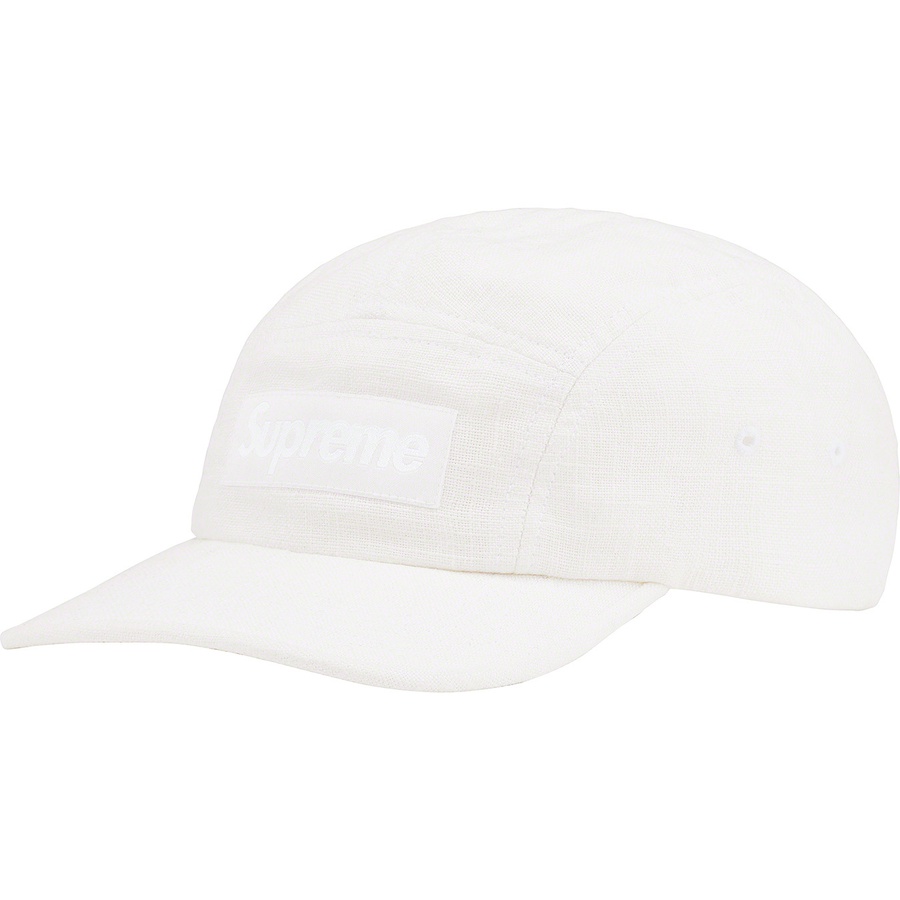 Details on Linen Fitted Camp Cap White from spring summer
                                                    2022 (Price is $54)