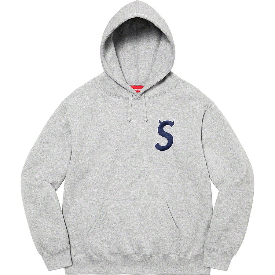 supreme  s logo hooded sweatshirt
