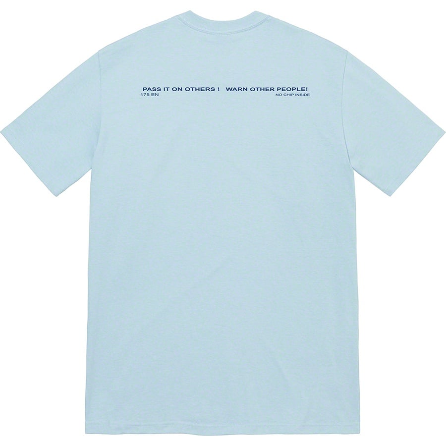 Details on Warning Tee Dusty Blue from fall winter
                                                    2022 (Price is $40)