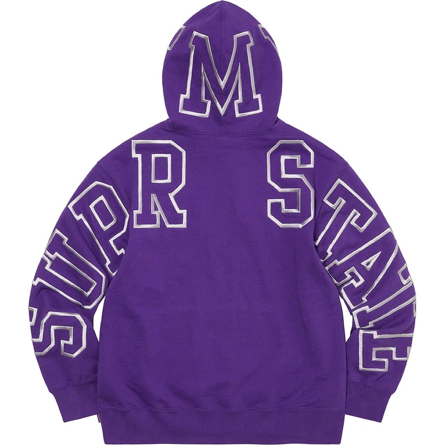 Details on State Hooded Sweatshirt Purple from fall winter
                                                    2022 (Price is $158)