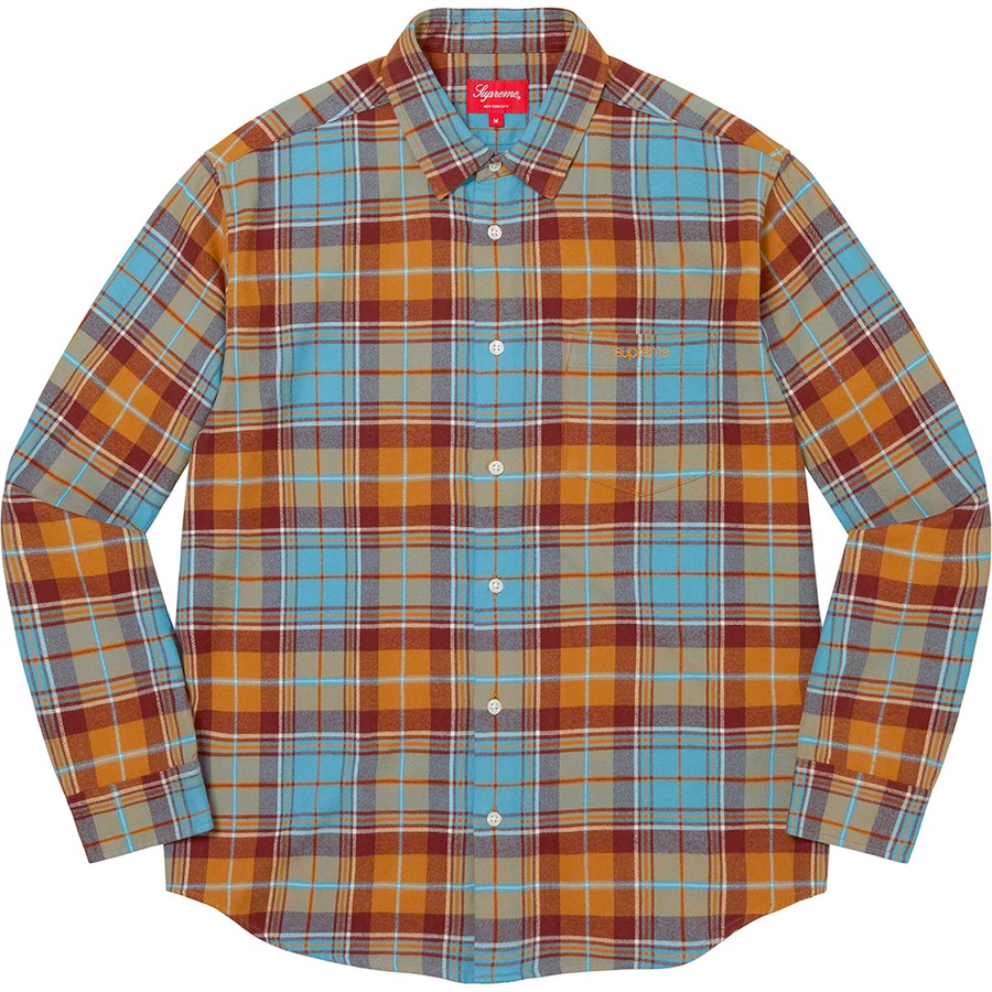 Details on Plaid Flannel Shirt Rust from fall winter
                                                    2022 (Price is $128)